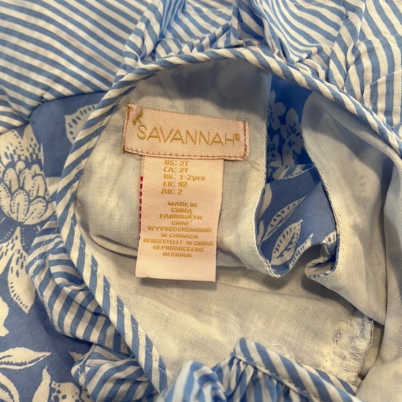 SAVANNAH FLORAL LIGHT BLUE DRESS - Picture 5 of 6